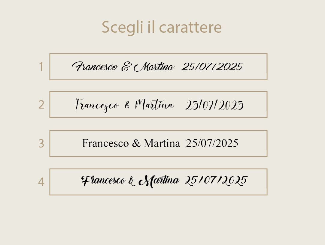 Segnaposto in Legno naturale con Incisione