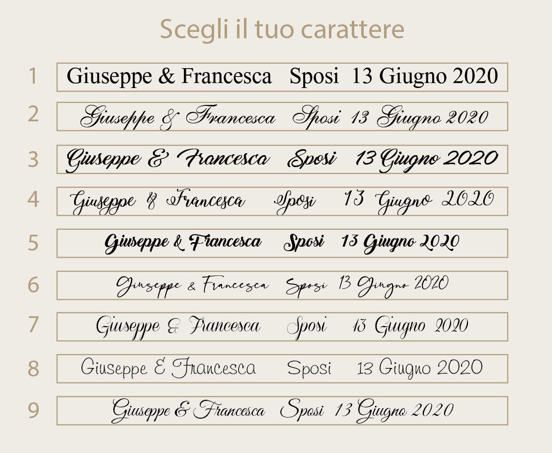 Ventaglio in Legno di Bambù e Carta con Nomi e Fiocco