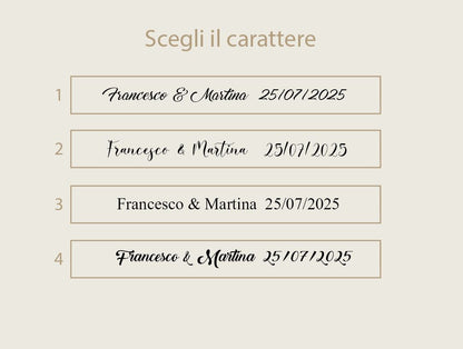 Segnaposto in Legno naturale con Incisione