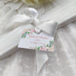 Ventaglio Sposa in Pizzo Bianco Personalizzato con Nomi, Fiocco e Cartoncino
